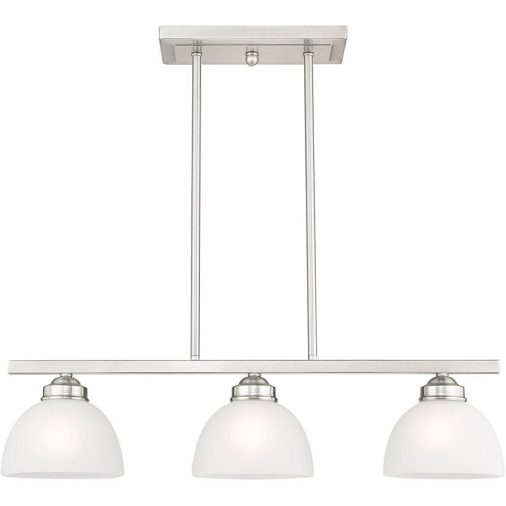 Three Light Dimmable Chandelier With Shades