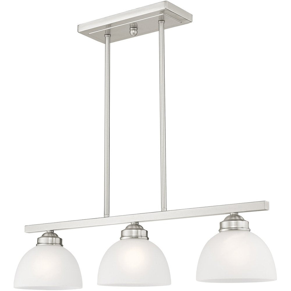 Three Light Dimmable Chandelier With Shades