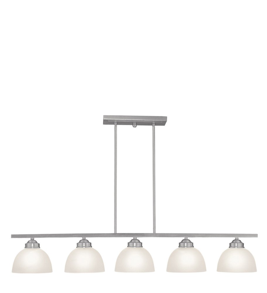 Five Light Dimmable Chandelier With Shades
