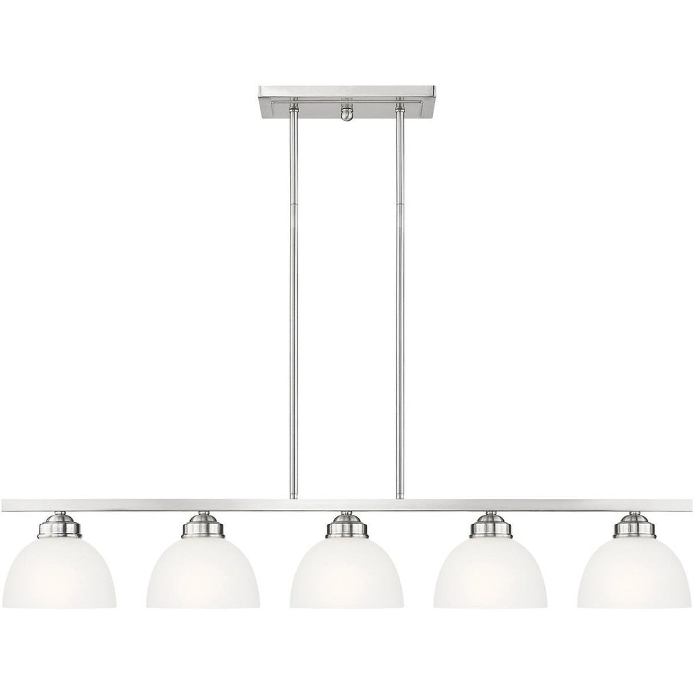 Five Light Dimmable Chandelier With Shades