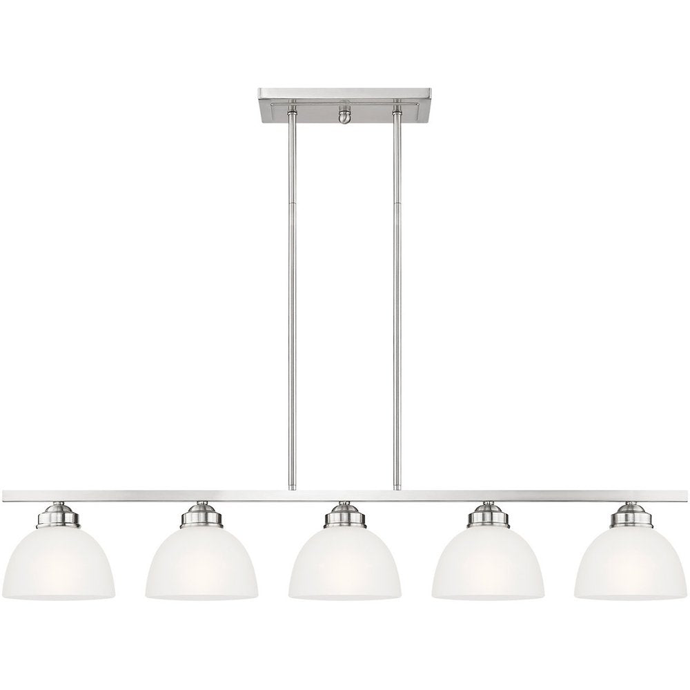 Five Light Dimmable Chandelier With Shades