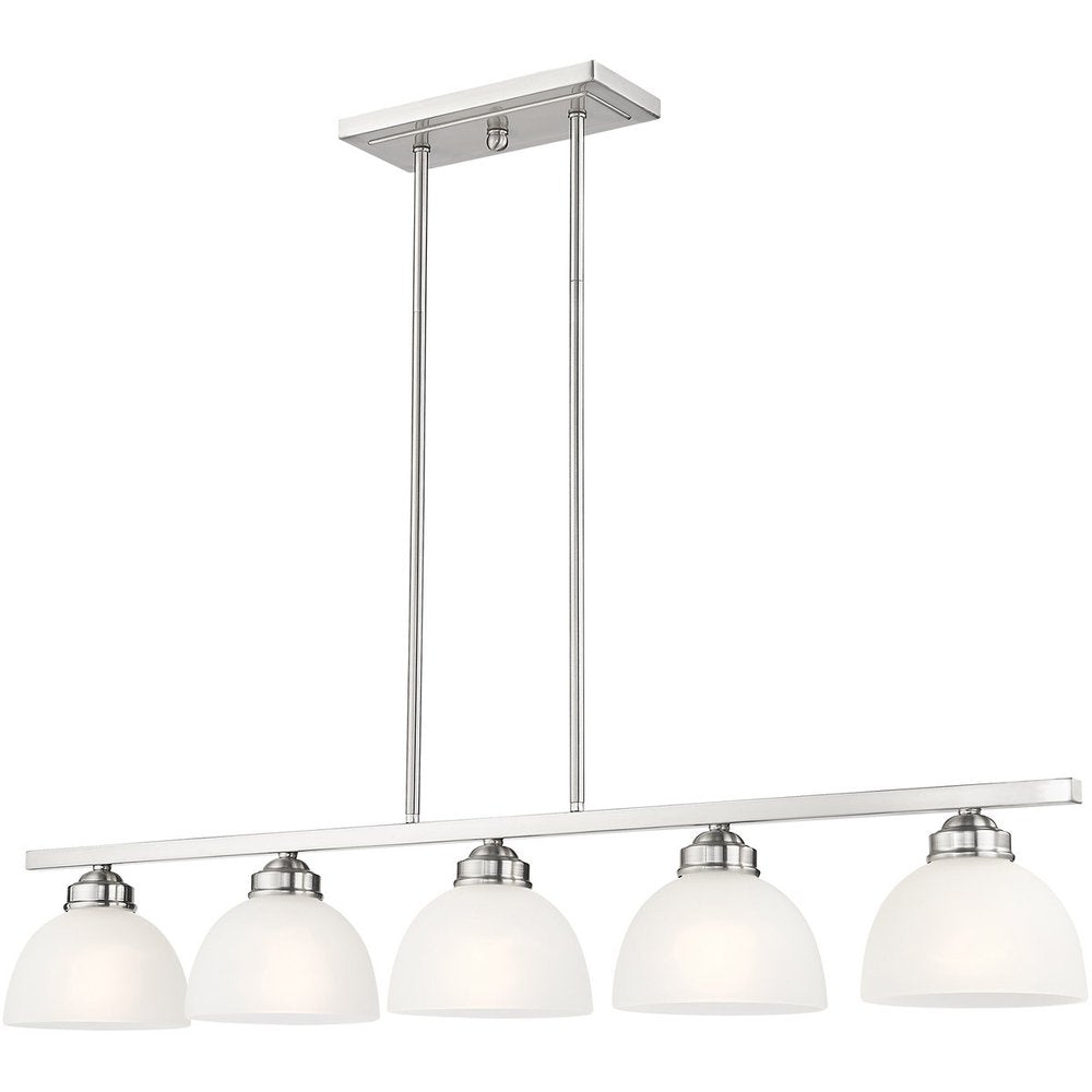 Five Light Dimmable Chandelier With Shades