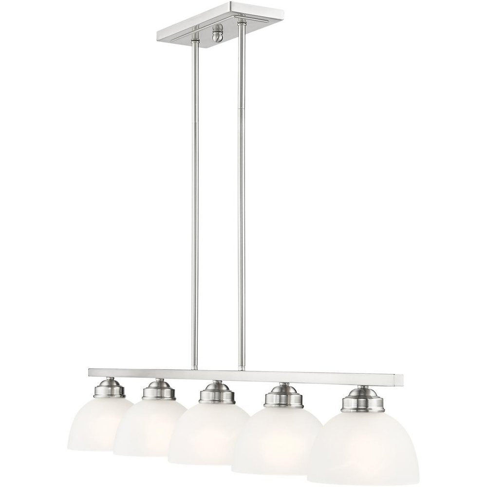 Five Light Dimmable Chandelier With Shades