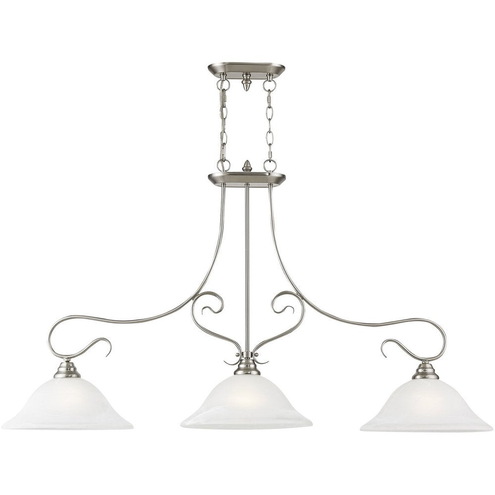 Three Light Dimmable Chandelier With Shades