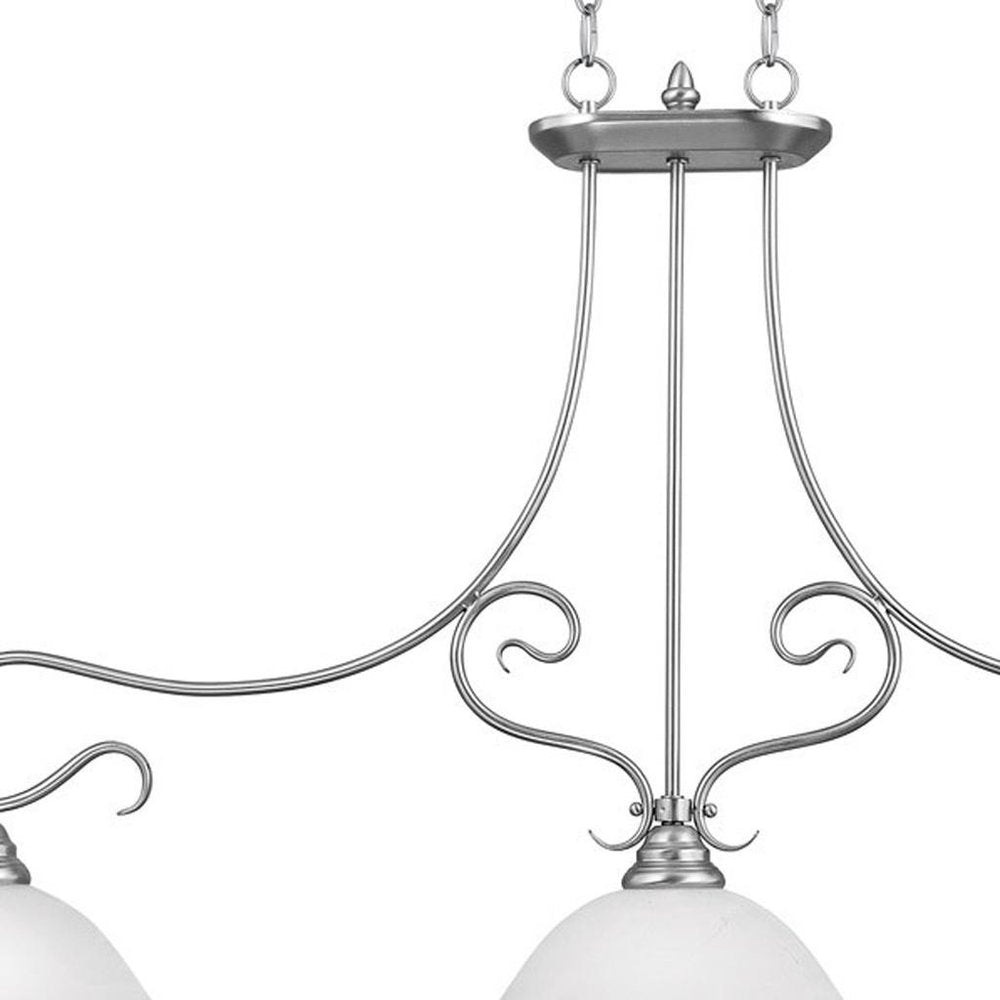 Three Light Dimmable Chandelier With Shades