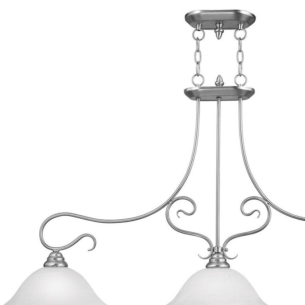 Three Light Dimmable Chandelier With Shades