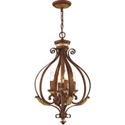 Four Light Dimmable Chandelier With Shades