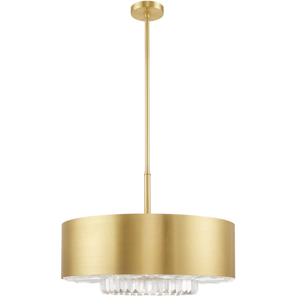 Six Light Dimmable Chandelier With Shades