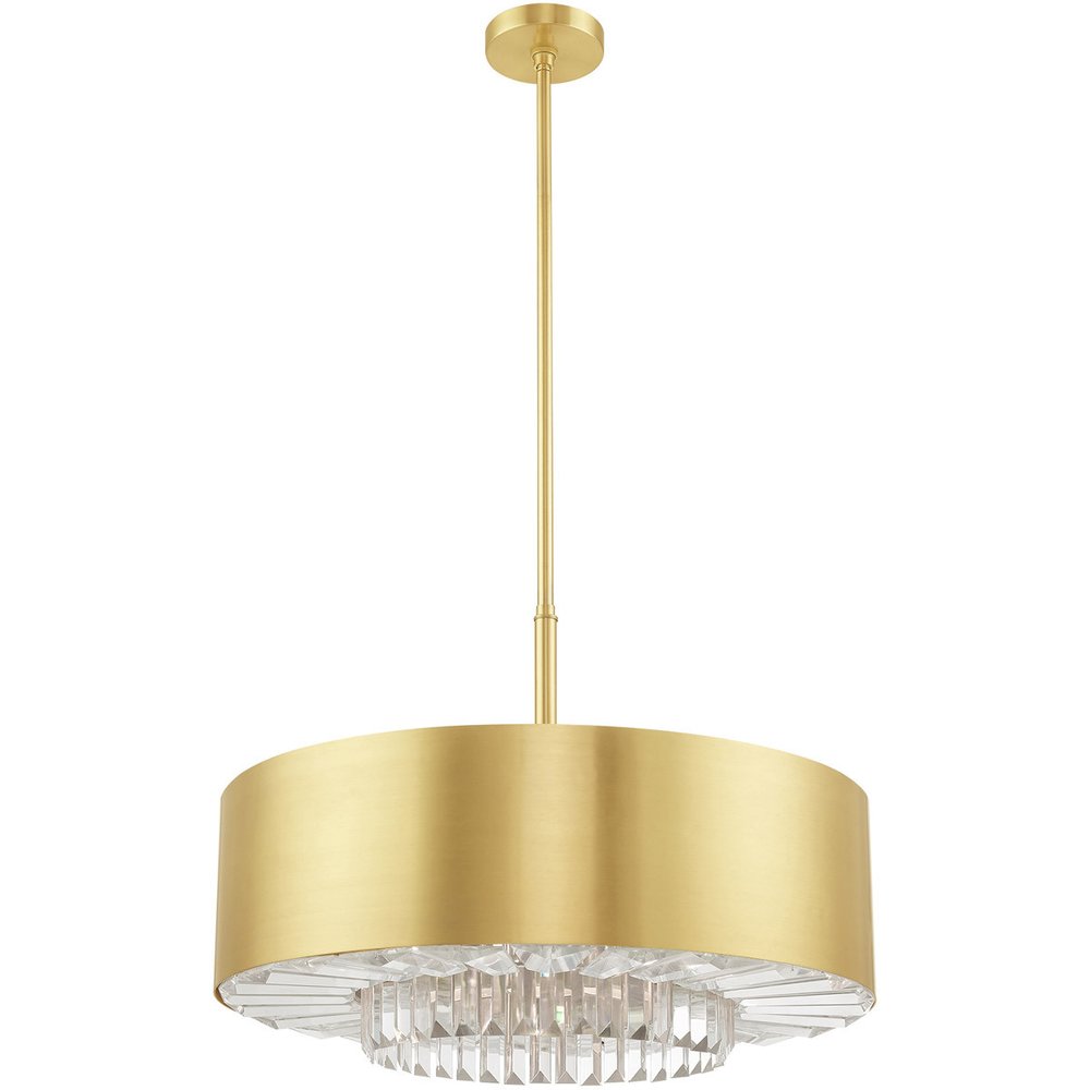 Six Light Dimmable Chandelier With Shades