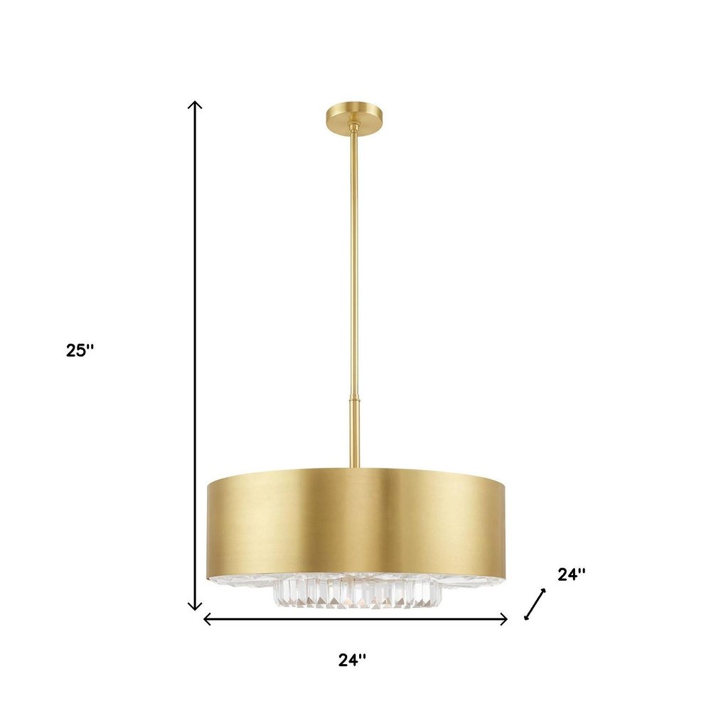 Six Light Dimmable Chandelier With Shades