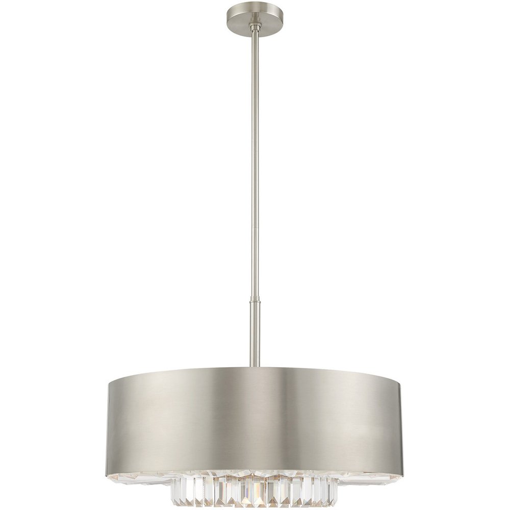 Six Light Dimmable Chandelier With Shades