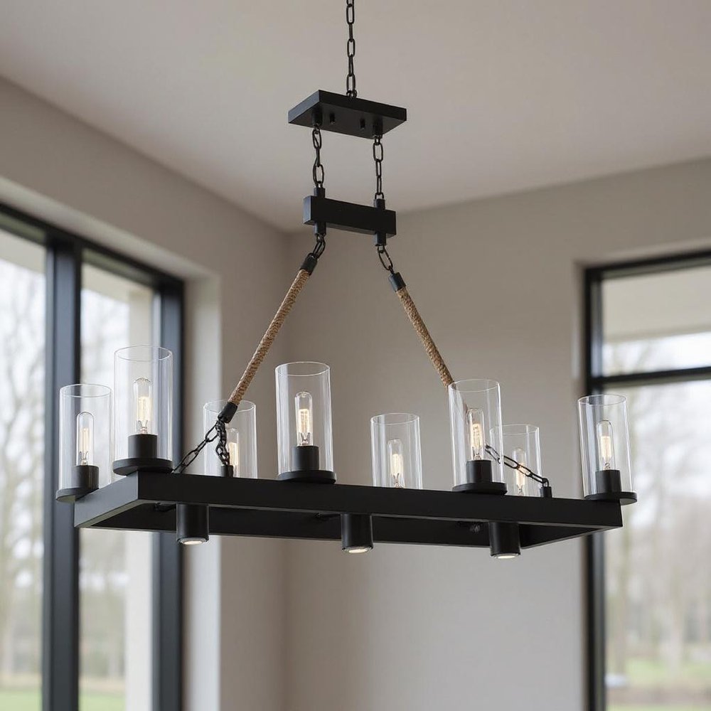 Bronze Eleven Light Metal Dimmable Chandelier With Shades