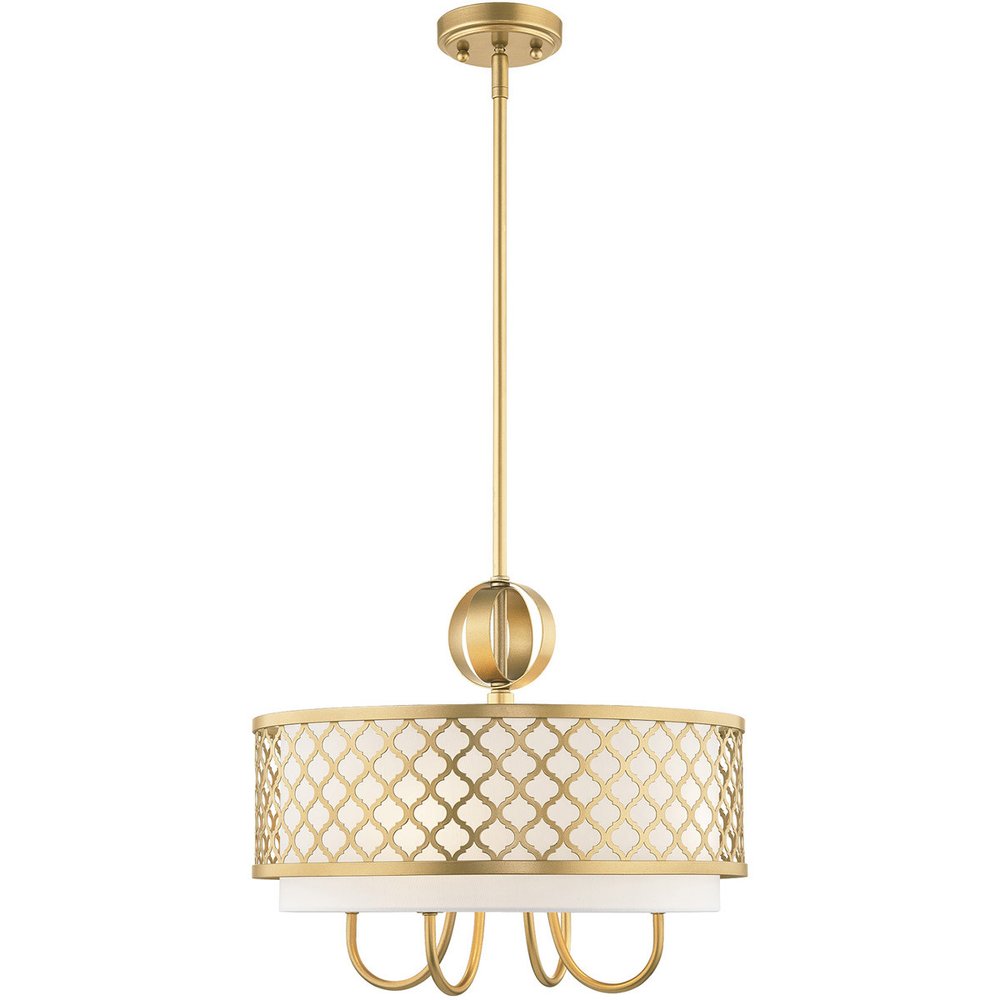 Five Light Dimmable Chandelier With Shades