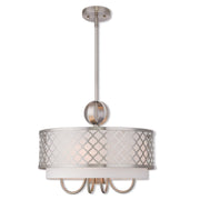 Five Light Dimmable Chandelier With Shades