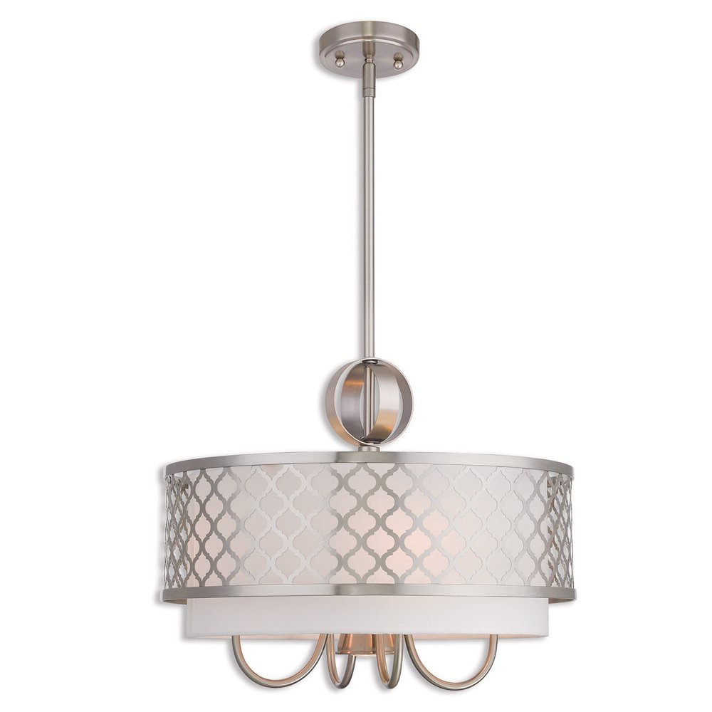 Five Light Dimmable Chandelier With Shades
