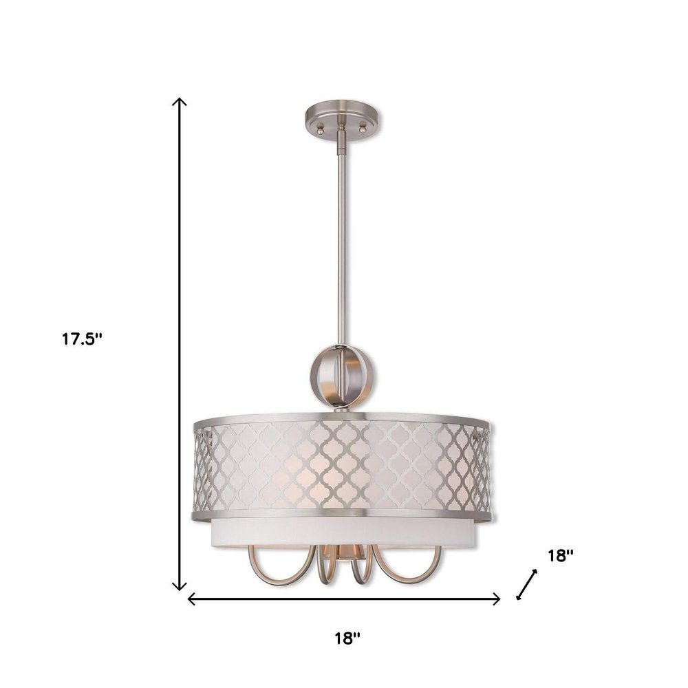Five Light Dimmable Chandelier With Shades