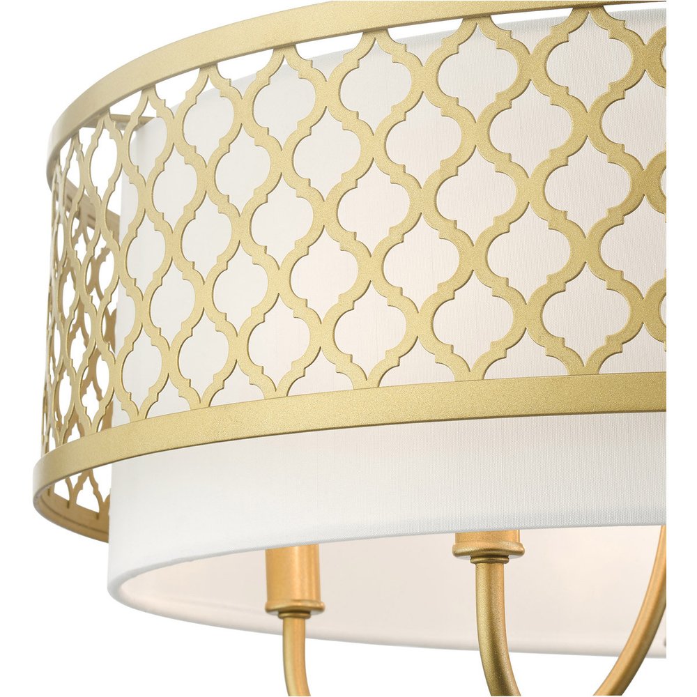 Six Light Dimmable Chandelier With Shades