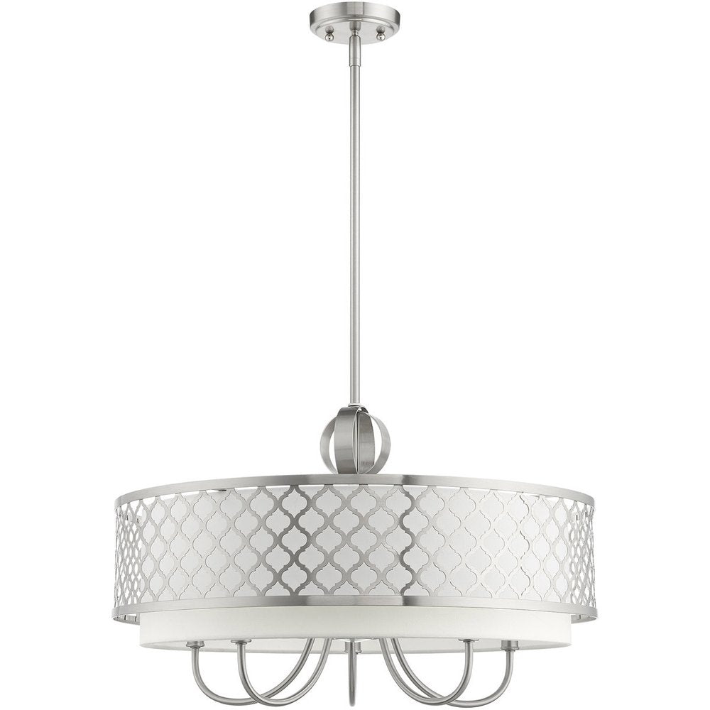 Six Light Dimmable Chandelier With Shades