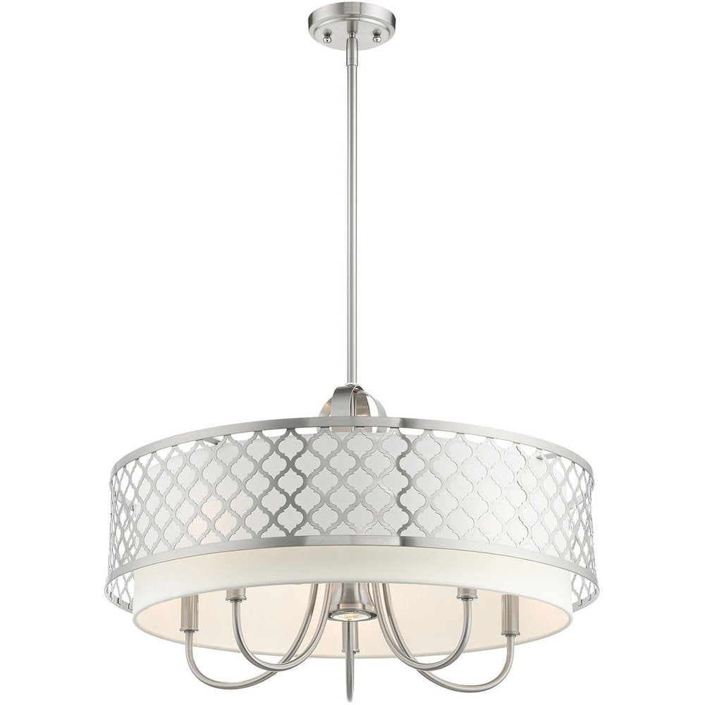 Six Light Dimmable Chandelier With Shades