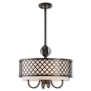 Five Light Dimmable Chandelier With Shades