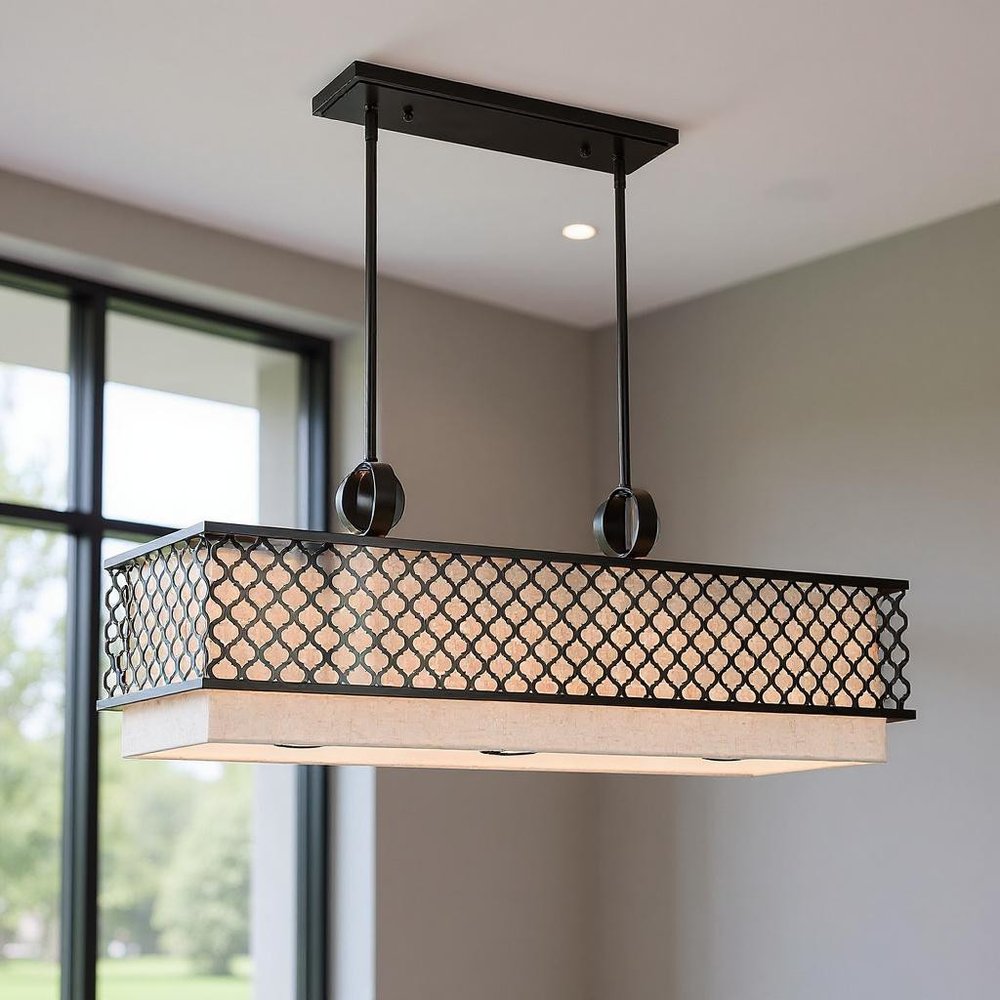 Nine Light Dimmable Chandelier With Shades