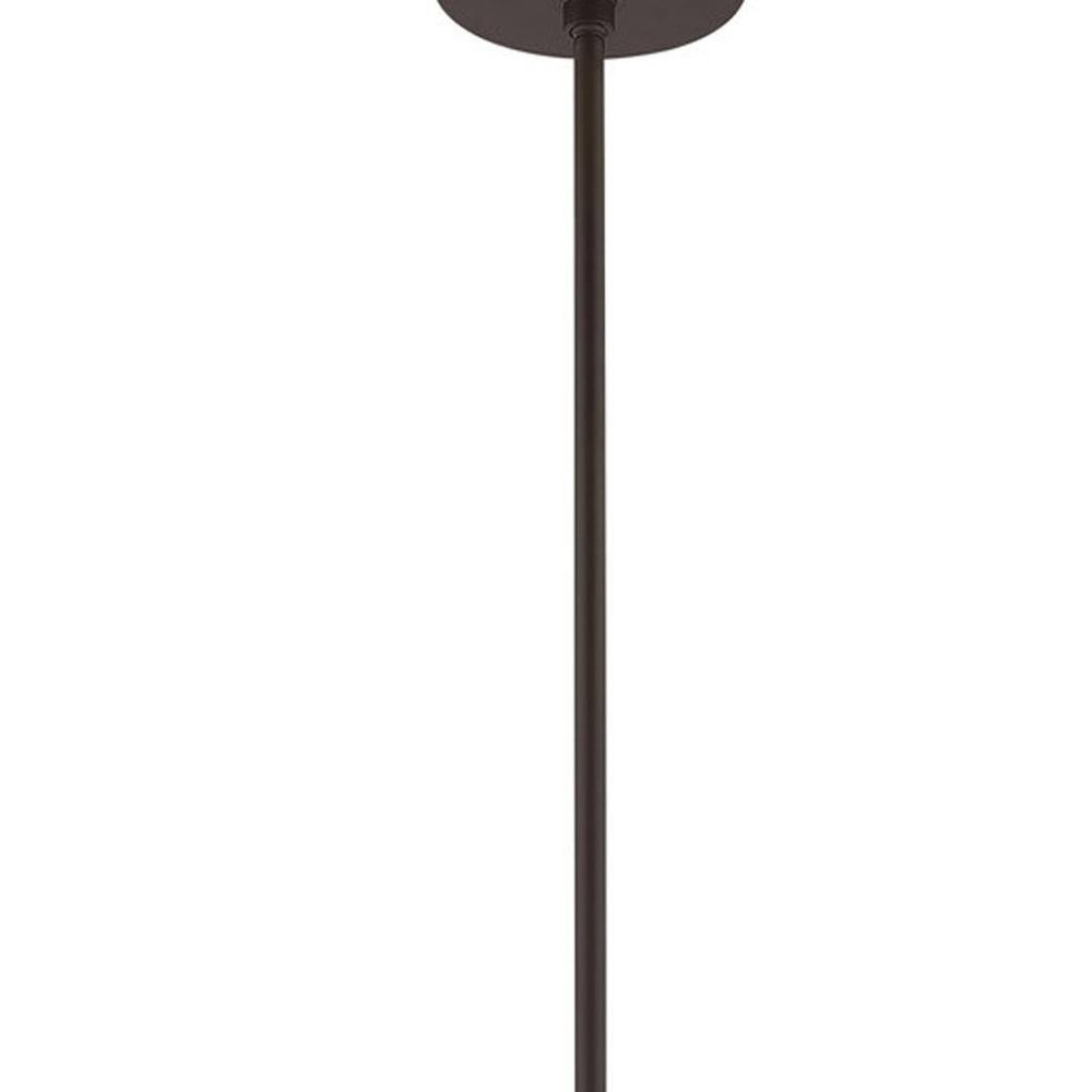 Bronze Four Light Dimmable Chandelier With Shades
