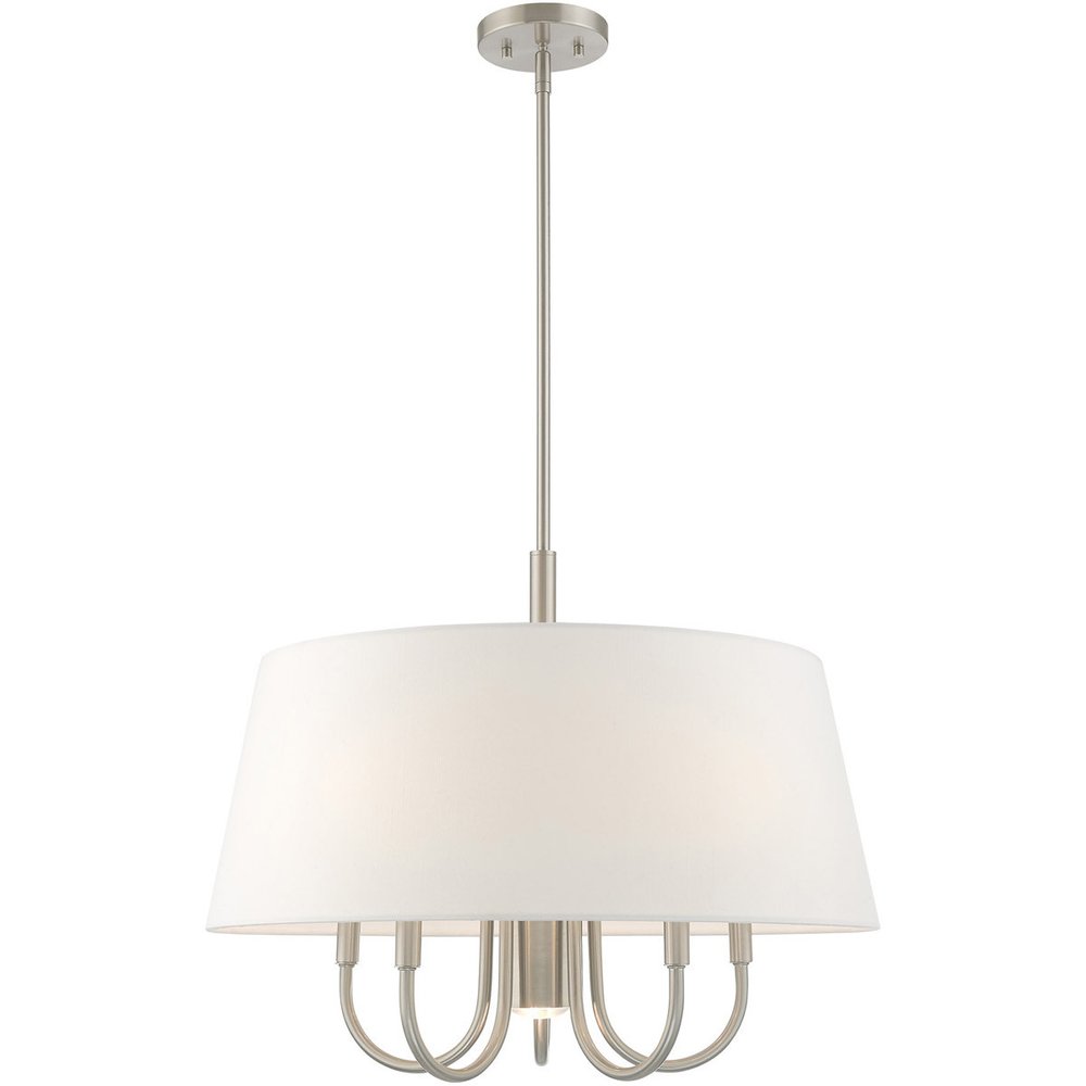 Six Light Dimmable Chandelier With Shades
