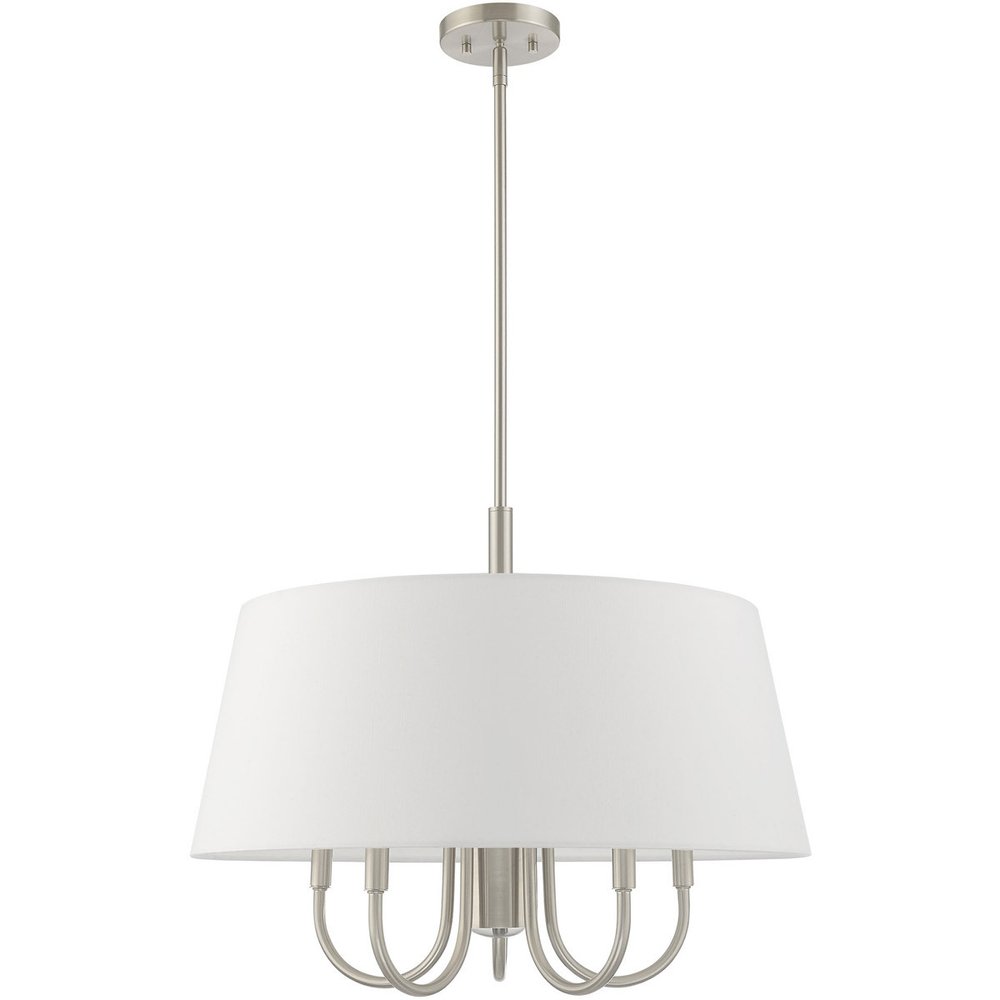 Six Light Dimmable Chandelier With Shades