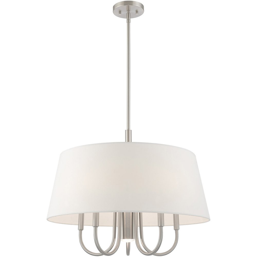 Six Light Dimmable Chandelier With Shades