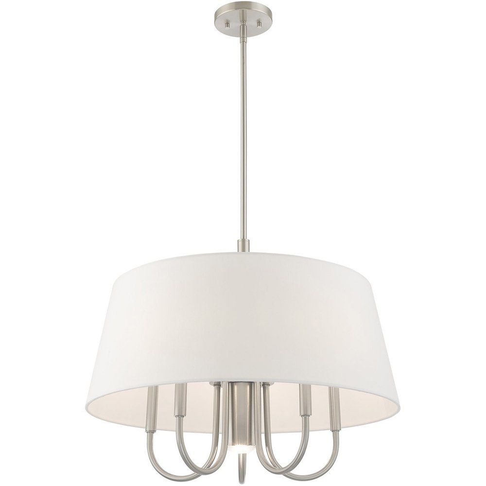 Six Light Dimmable Chandelier With Shades