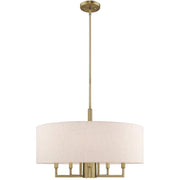 Six Light Dimmable Chandelier With Shades