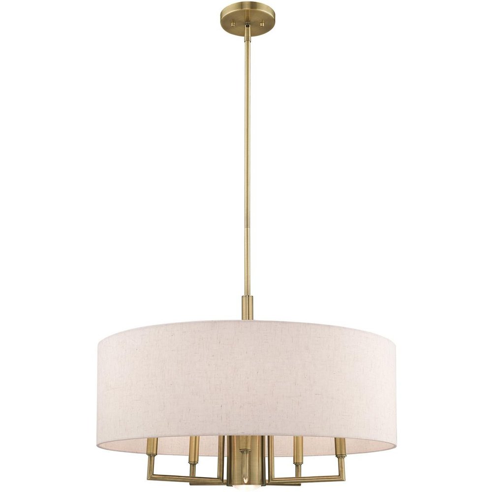 Six Light Dimmable Chandelier With Shades