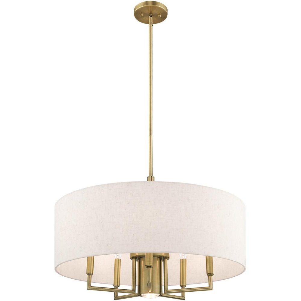 Six Light Dimmable Chandelier With Shades