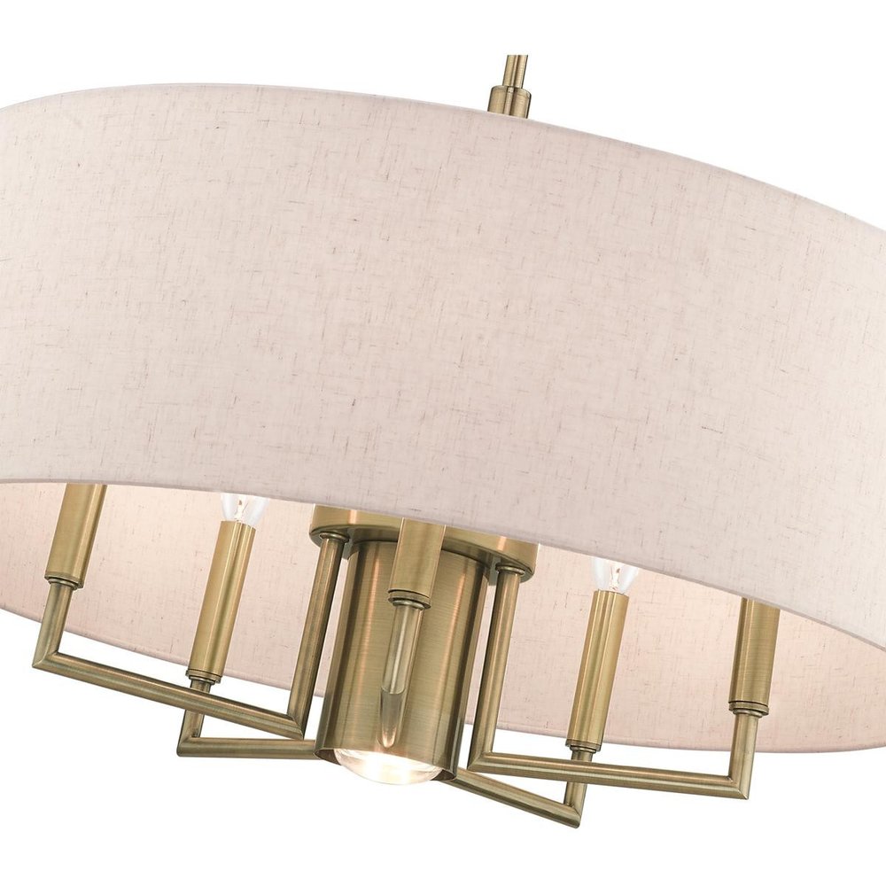 Six Light Dimmable Chandelier With Shades