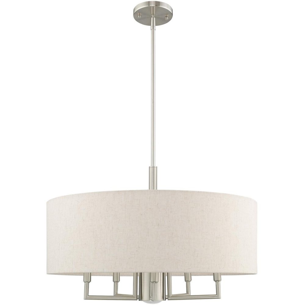 Six Light Dimmable Chandelier With Shades