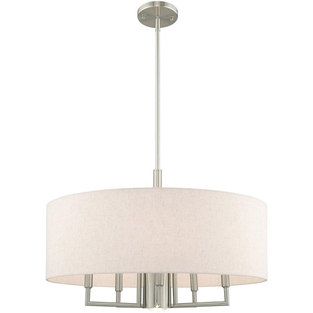 Six Light Dimmable Chandelier With Shades