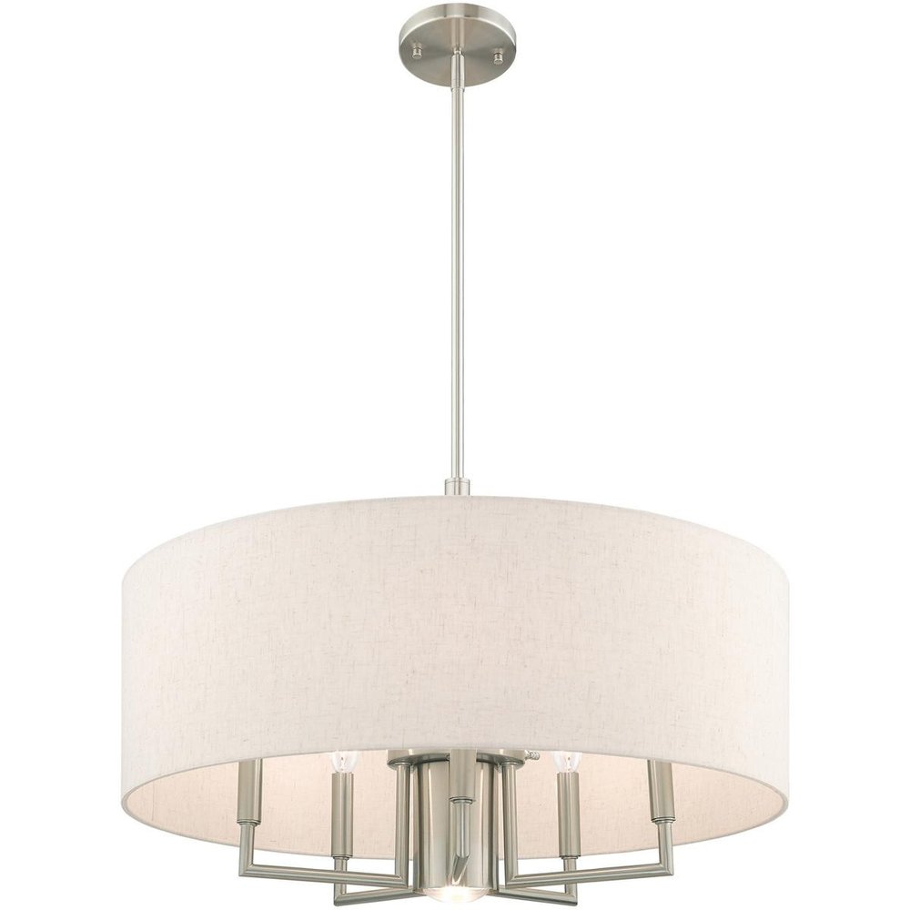Six Light Dimmable Chandelier With Shades