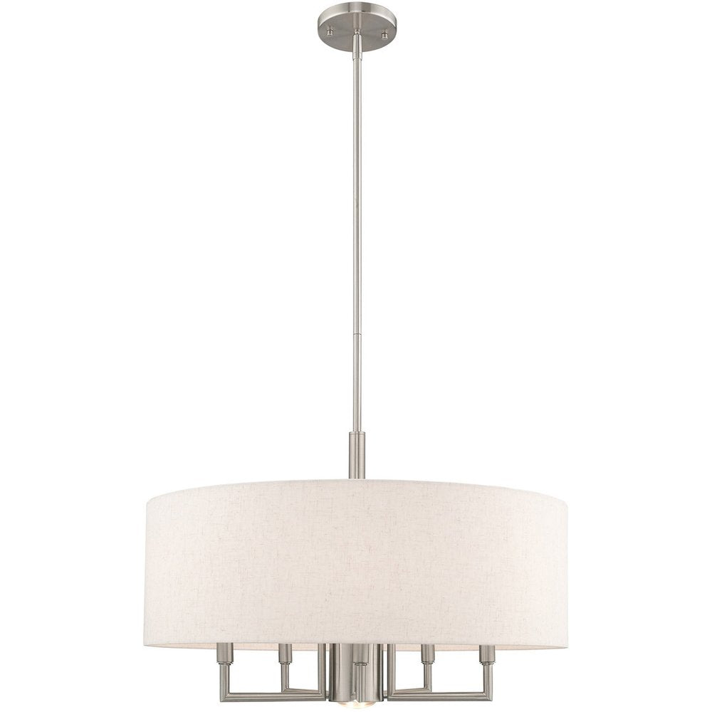 Six Light Dimmable Chandelier With Shades