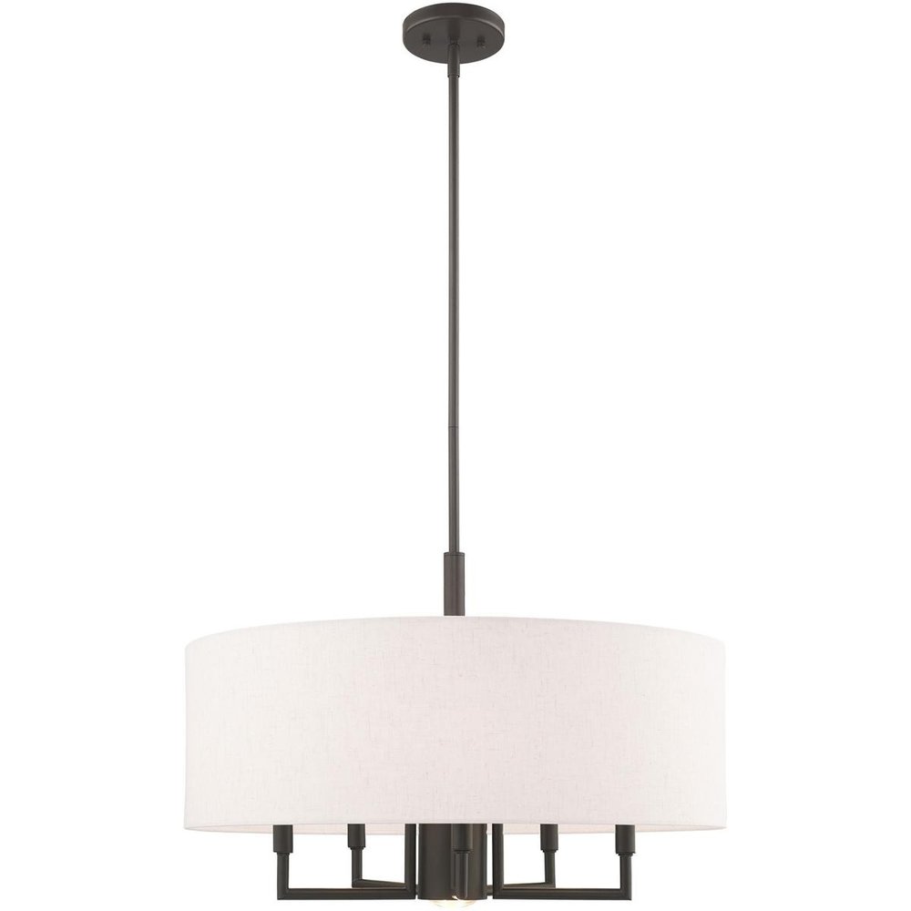 Six Light Dimmable Chandelier With Shades