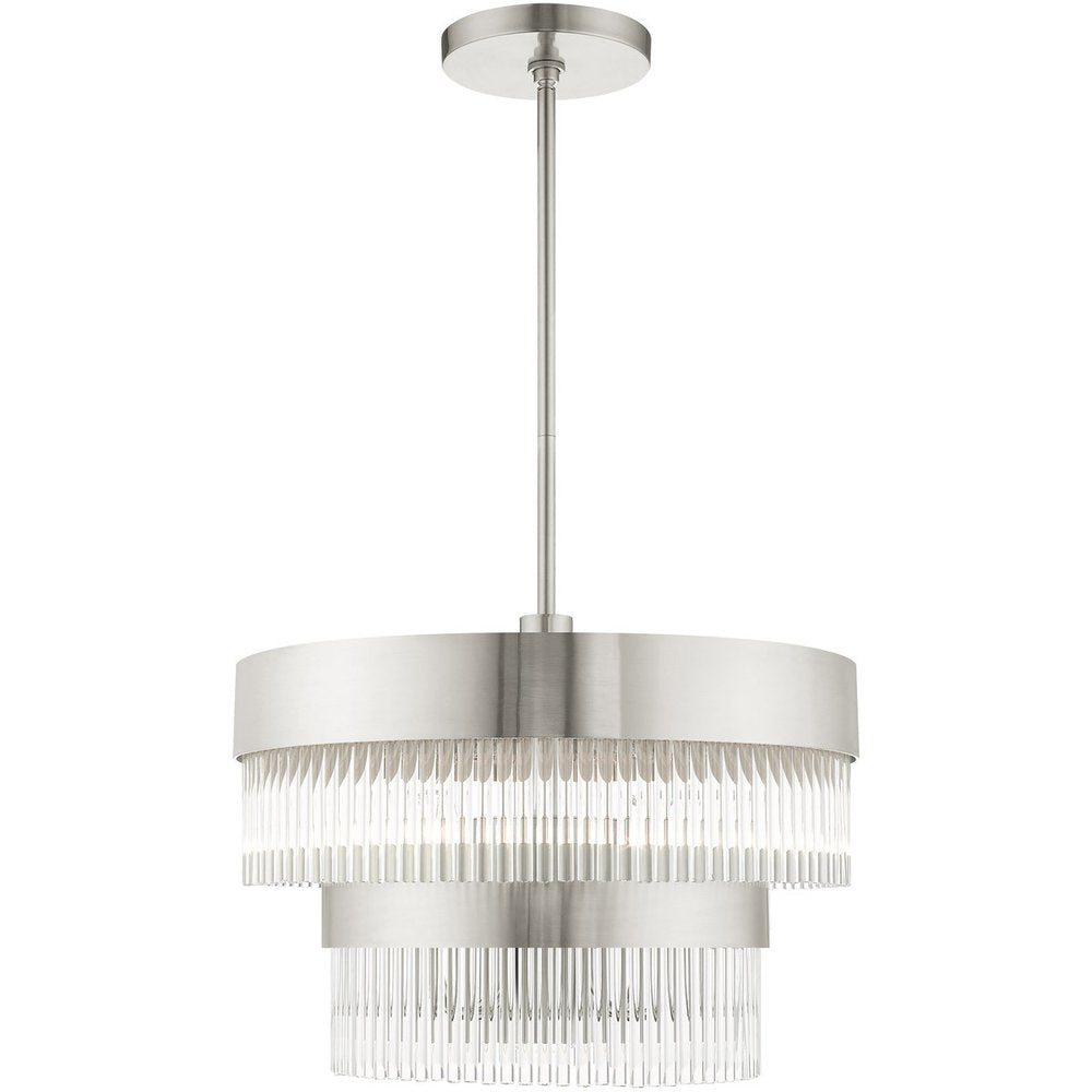 Five Light Dimmable Chandelier With Shades