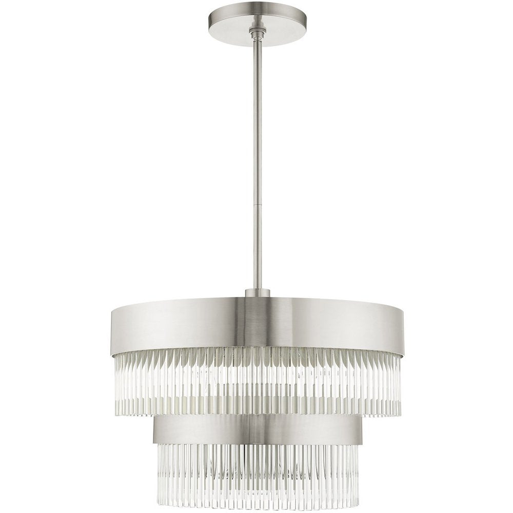 Five Light Dimmable Chandelier With Shades
