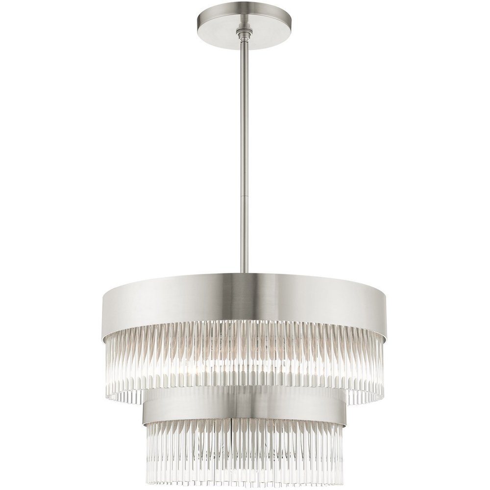Five Light Dimmable Chandelier With Shades