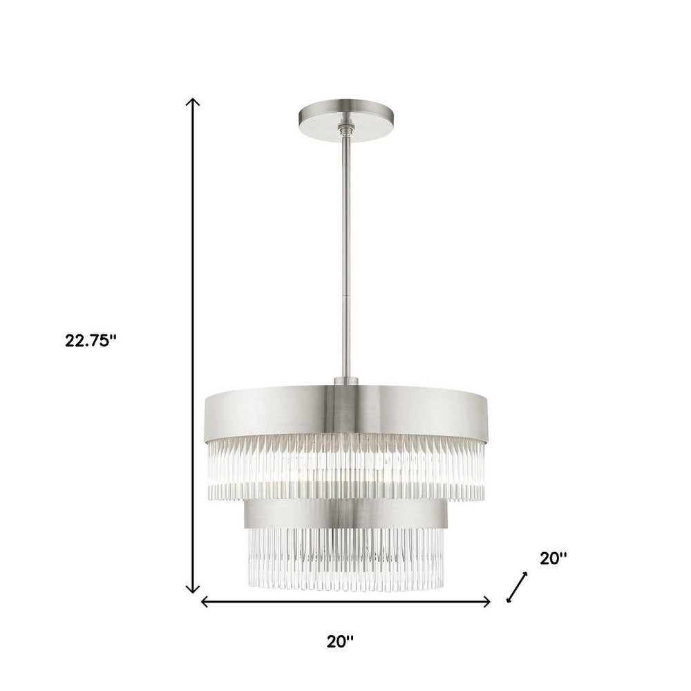 Five Light Dimmable Chandelier With Shades