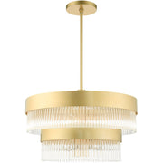 Seven Light Dimmable Chandelier With Shades