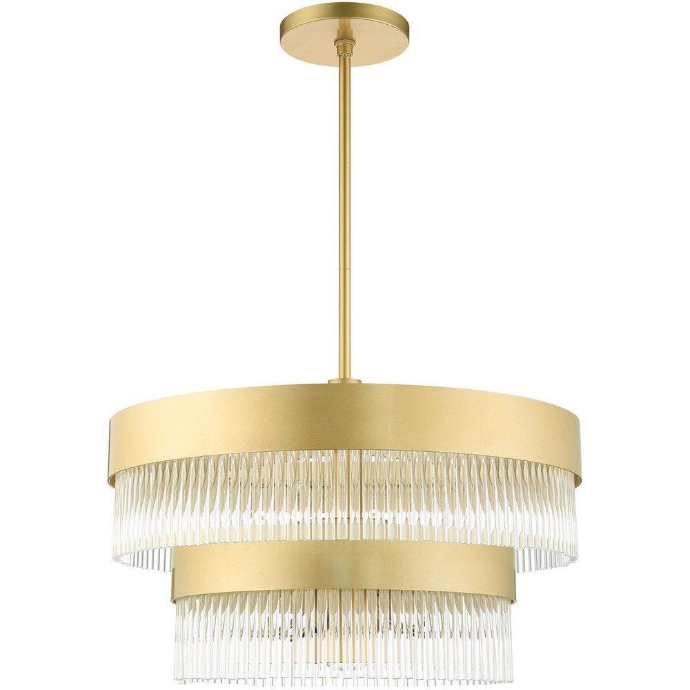 Seven Light Dimmable Chandelier With Shades