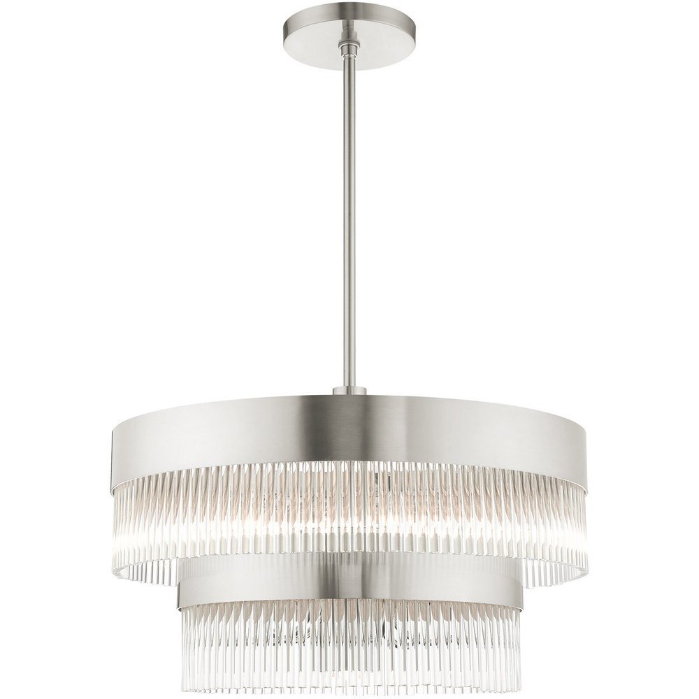 Seven Light Dimmable Chandelier With Shades