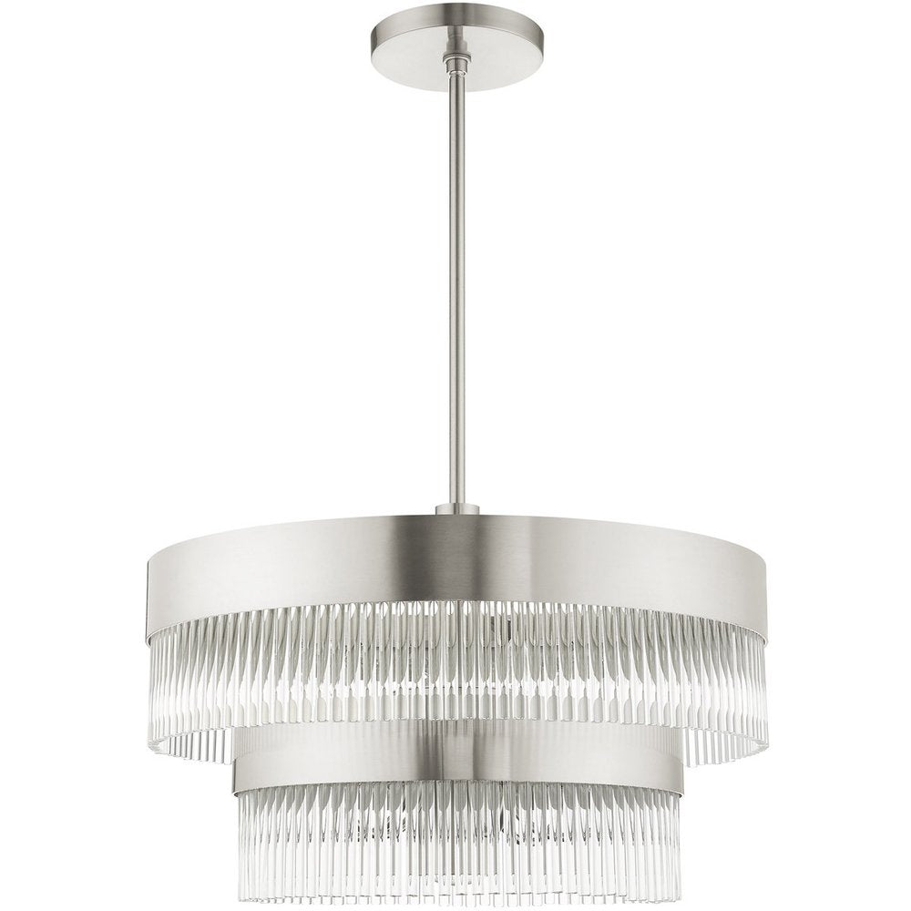 Seven Light Dimmable Chandelier With Shades