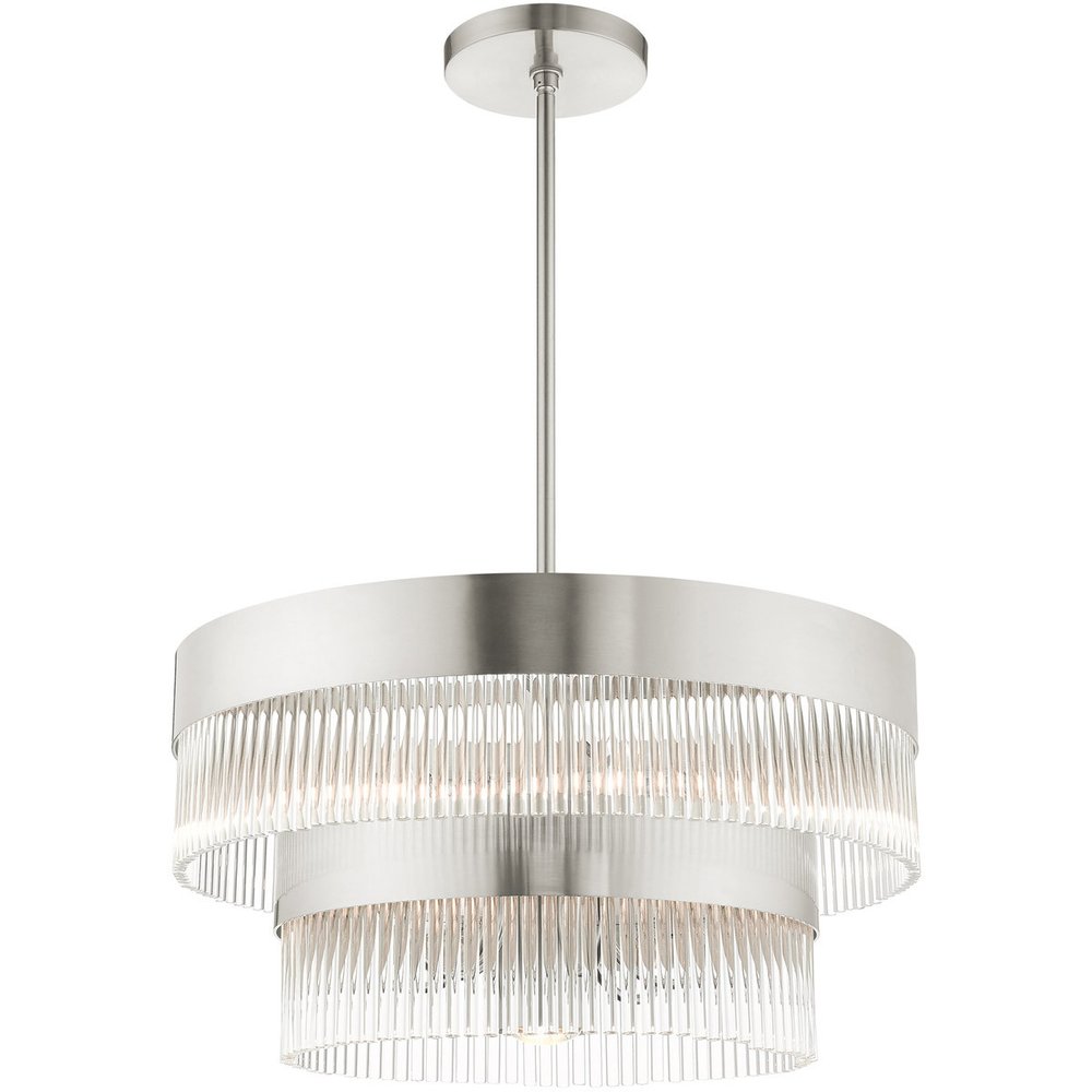 Seven Light Dimmable Chandelier With Shades