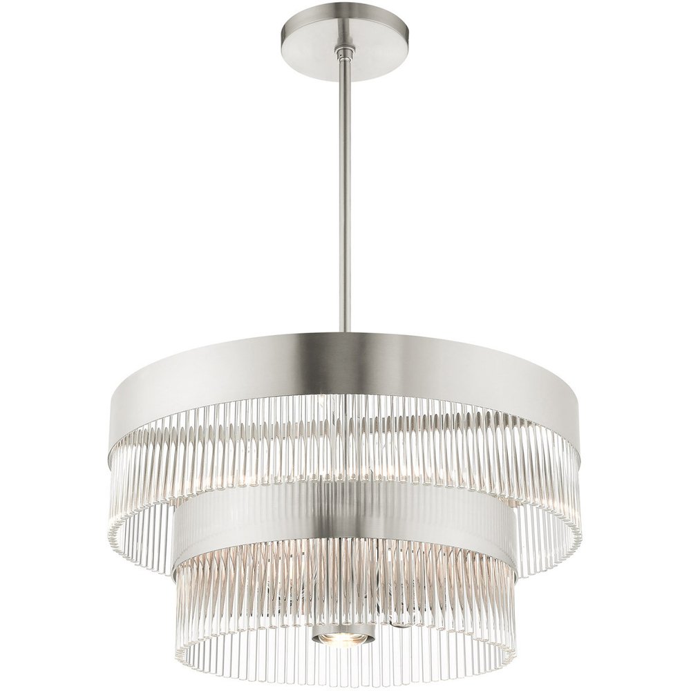 Seven Light Dimmable Chandelier With Shades
