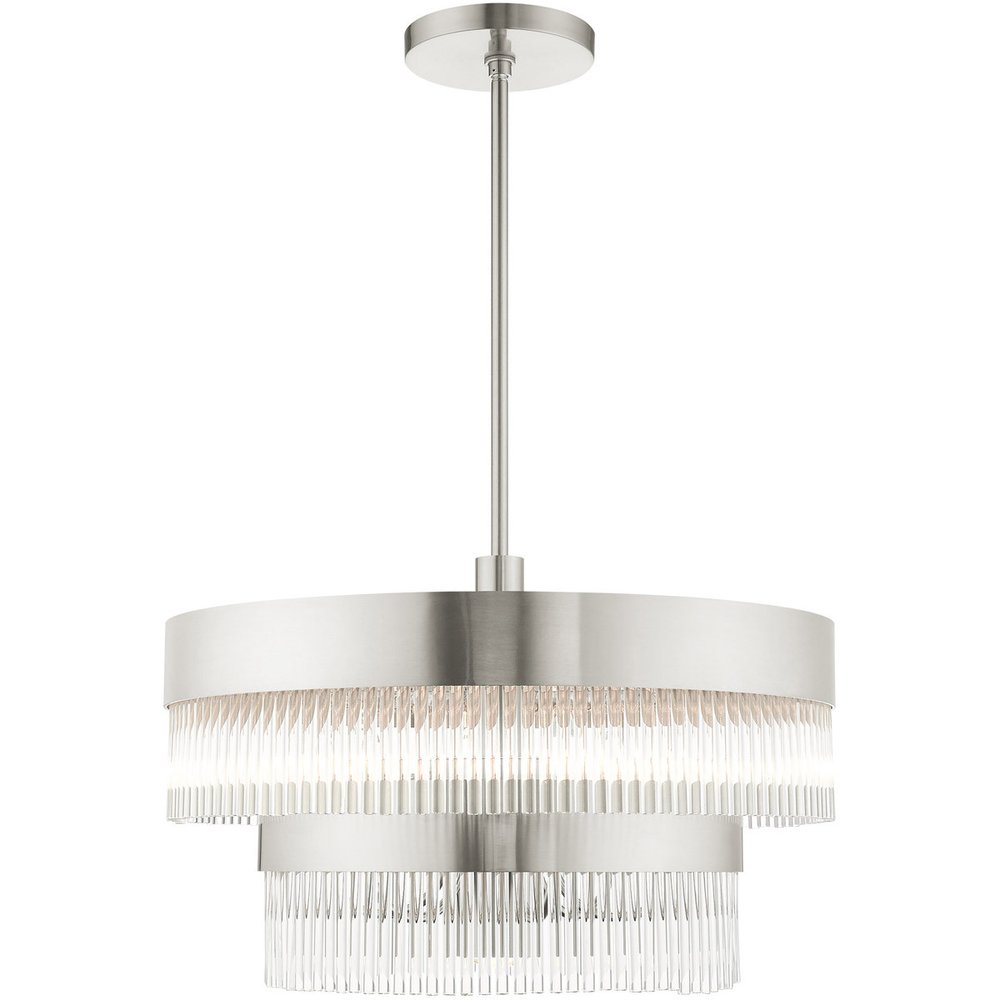 Seven Light Dimmable Chandelier With Shades